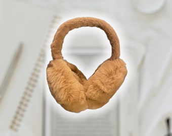 Fluffy Plush Earmuffs Headband Foldable Soft Full Coverage