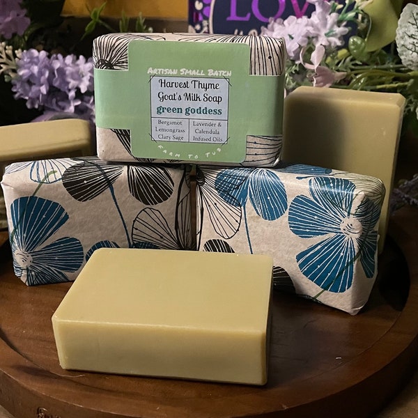 Harvest Thyme Handmade Soap/Bath Body Soap/Artisan Small Batch/Cold Processed Soap/Plant based natural skincare/Essential oil soap