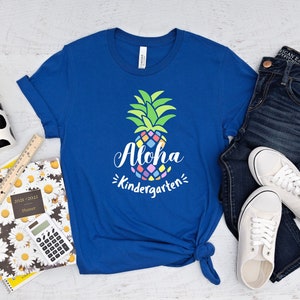 Aloha Kindergarten Shirt, Ananas Schule Shirt, Kindergarten Shirt, Back To School Shirt, Erstklässler Shirt, Kindergärtnerin Shirt