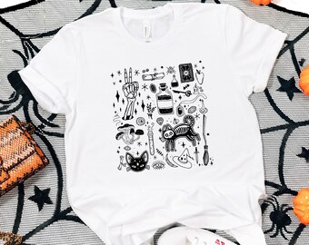 Trick Or Treat Shirt, Witch Shirt, Spell Books Shirt, Cute Halloween Shirt, Halloween Woman Shirt, Halloween Vibes Shirt, Halloween Gift