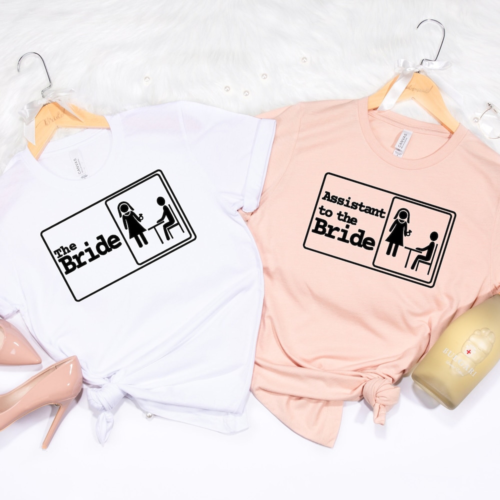 The Bride Shirt, Bachelorette Party Shirt, Wedding Shirt, Assistant To The Bride Shirt, Bachelorette Shirt, Bridesmaid Shirt, Bride Shirt, Startees