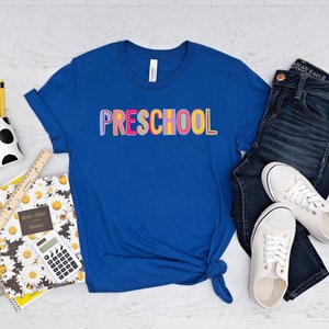 Preschool Rainbow Shirt, Preschool Team Shirt, Back To School Shirt, Colorful Preschool Shirt, Preschool Teacher Shirt, Preschool Shirt