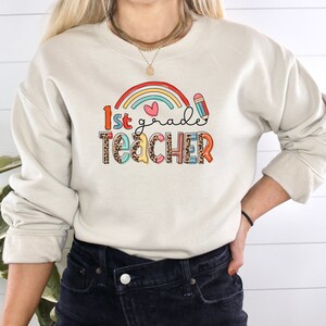 1st Grade Teacher Shirt, 1st Grade Teacher Leopard Shirt, Teacher Life Shirt, Back To School Shirt, First Day Of School Shirt, Teacher Gift