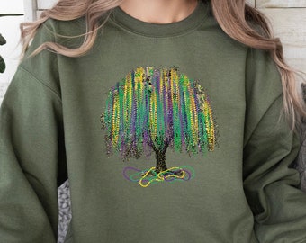 Mardi Gras Bead Tree Shirt, Mardi Gras, NOLA Shirt, Mardi Gras Shirt, Louisiana Shirt, New Orleans Shirt, Louisiana Sweatshirt