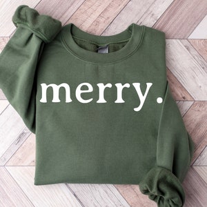 Merry Sweatshirt, Merry Christmas Sweatshirt, Christmas Sweatshirt, Christmas Woman Shirt, Merry Christmas, Christmas Family Sweatshirt
