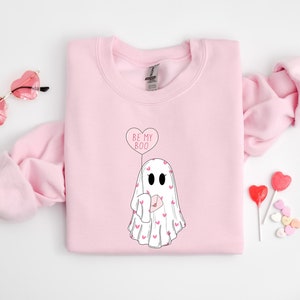 Be My Boo Sweatshirt, Ghost Sweater, Valentines Day Hoodie, XOXO Sweatshirt, Women Valentines Day Sweatshirt, Heart Sweatshirt