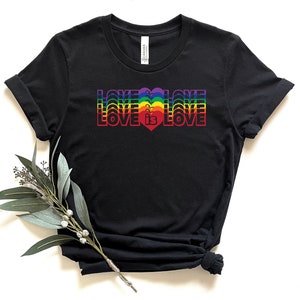 Love Is Love Shirt, Pride Heart Shirt, Pride Shirt, LGBTQ Shirt, Lesbian Shirt, Rainbow Heart Shirt, Gay Shirt, Proud Mom Shirt, Pride Gift
