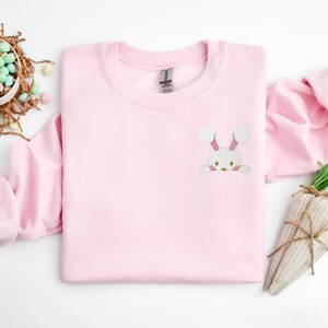 Embroidered Happy Easter Sweatshirt, Embroidered Happy Easter Shirt, Embroidered Bunny Lover Shirt, Bunny Carrot Hoodie, Easter Carrot Shirt