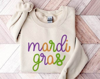 Retro Mardi Gras Sweatshirt, Mardi Gras Carnival Shirt, Women Mardi Gras Costume, New Orleans Cruise Shirt, Fleur De Lis Tee, Fat Tuesday