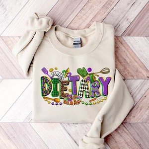Mardi Gras Dietary Sweatshirt, Mardi Gras Carnival Shirt, Women Mardi Gras Costume, New Orleans Cruise Shirt, Fleur De Lis Tee, Fat Tuesday