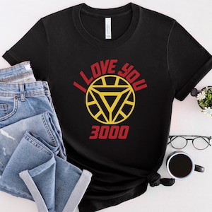 Maglietta Marvel Avengers Endgame Iron Man 'I Love You 3000' - Cotone Unisex Uomo Donna - Foto 6