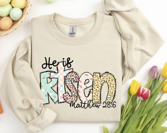 Easter He is Risen Shirt, Easter Religious Shirt, Easter Sweatshirt, Easter Bunny Sweatshirt, Easter Gift Shirt, Hip Hop Easter Shirt