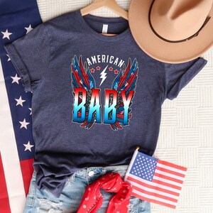 Amerikaans babyshirt, shirt American Angels, shirt Amerikaanse vlag, patriottisch shirt, Amerikaans shirt, shirt 4 juli, shirt van de onafhankelijkheidsdag