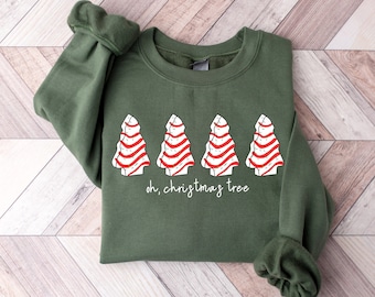 Oh Christmas Tree Sweatshirt, Christmas Sweatshirt, Funny Christmas Sweatshirt, Christmas Cake, Retro Christmas Shirt, Christmas Shirt