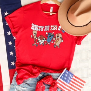 Party In The USA Shirt, American Hot Dog Shirt, USA Flag Shirt, Patriotic Shirt, American Shirt, 4th Of July Party Shirt, Independence Day