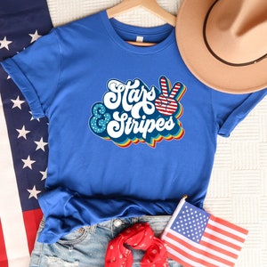 Stars And Stripes Shirt, USA Flag Shirt, America Peace Shirt, Patriotic Shirt, American Shirt, 4th Of July Shirt, Independence Day Shirt