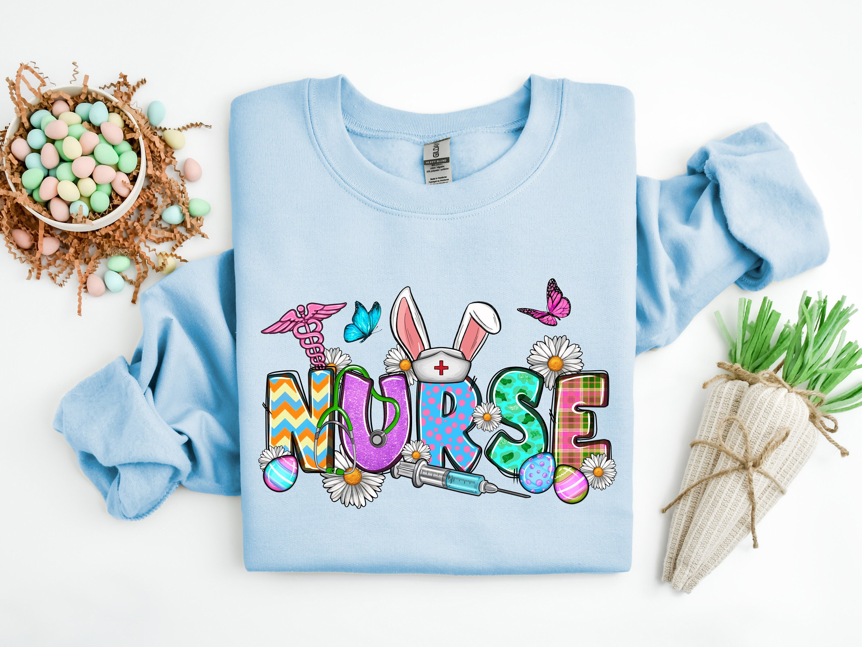 Hase Krankenschwester Shirt, Ostern Krankenschwester Tshirt, Ostergeschenk für Krankenschwester, Ostern Shirt für Krankenschwester, Ostern Medizinisches Shirt, Ostern Stillshirts, Krankenschwester T-Shirt