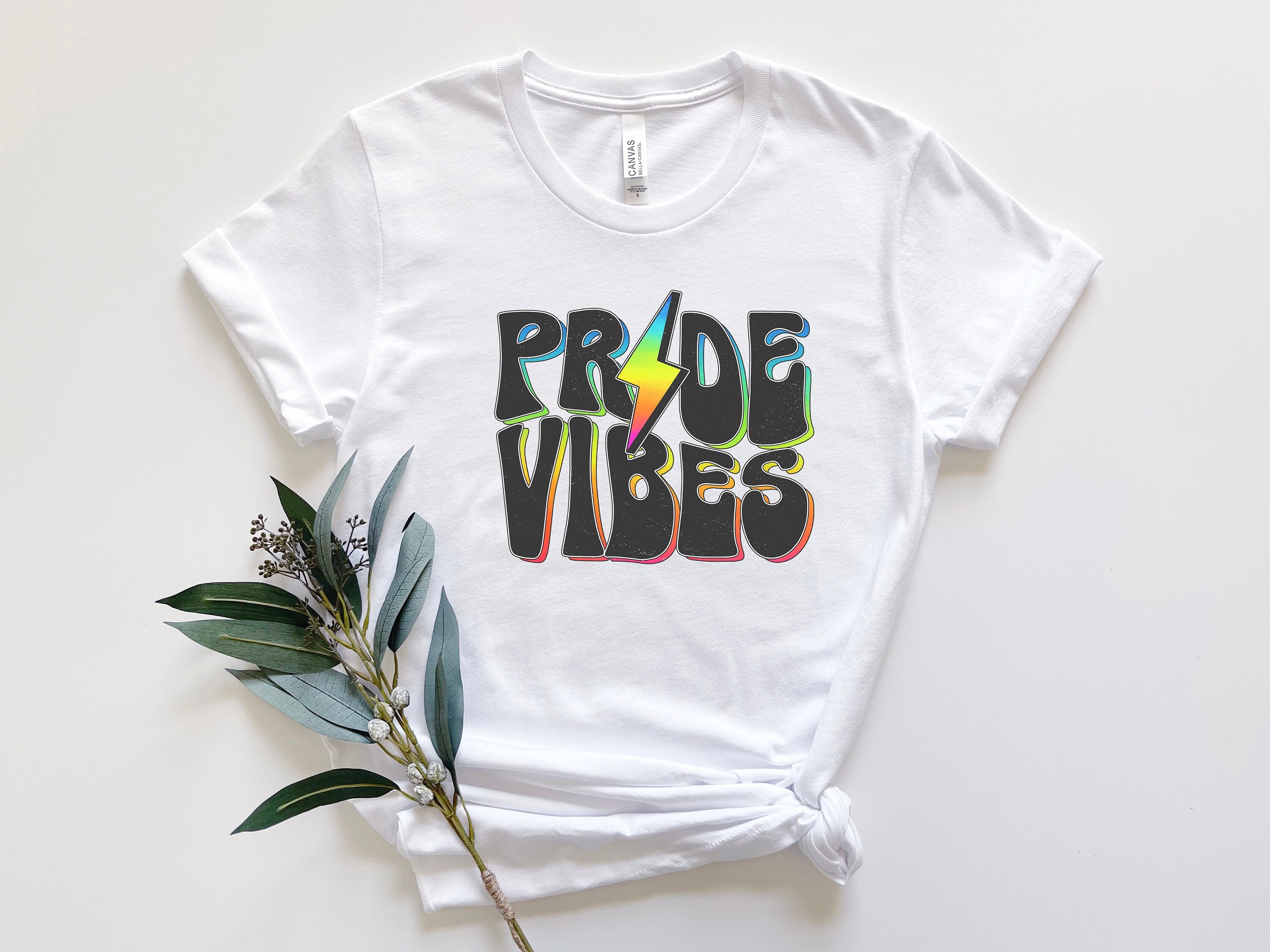 Pride Vibes Shirt, Retro Pride Shirt, Pride Rainbow Shirt, Pride Shirt, Pride Flag, LGBTQ Shirt, Lesbian Shirt, Gay Shirt, Pride Gift