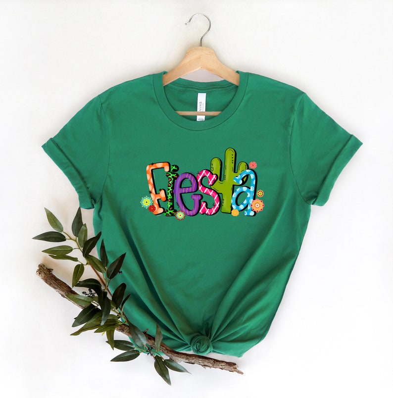 Fiesta Cactus Shirt, Mexican Shirt, Fiesta Flower Shirt, Cinco De Mayo Shirt, Fiesta Party Shirt, Mexican Party Shirt, Hispanic Party Shirt bild 3