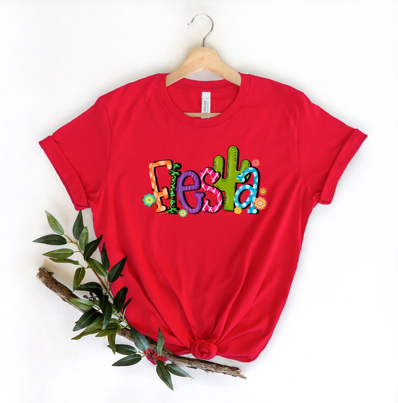 Fiesta Cactus Shirt, Mexican Shirt, Fiesta Flower Shirt, Cinco De Mayo Shirt, Fiesta Party Shirt, Mexican Party Shirt, Hispanic Party Shirt bild 4