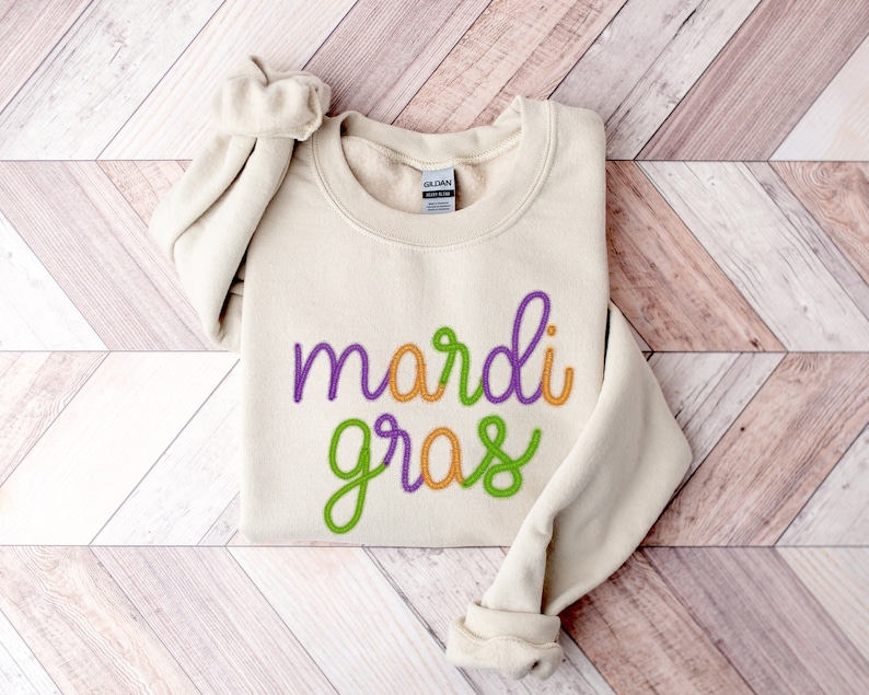 Retro Mardi Gras Sweatshirt, Mardi Gras Carnival Shirt, Women Mardi Gras Costume, New Orleans Cruise Shirt, Fleur De Lis Tee, Fat Tuesday image 1