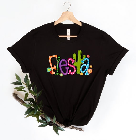 Fiesta Cactus Shirt, Mexican Shirt, Fiesta Flower Shirt, Cinco De Mayo Shirt, Fiesta Party Shirt, Mexican Party Shirt, Hispanic Party Shirt