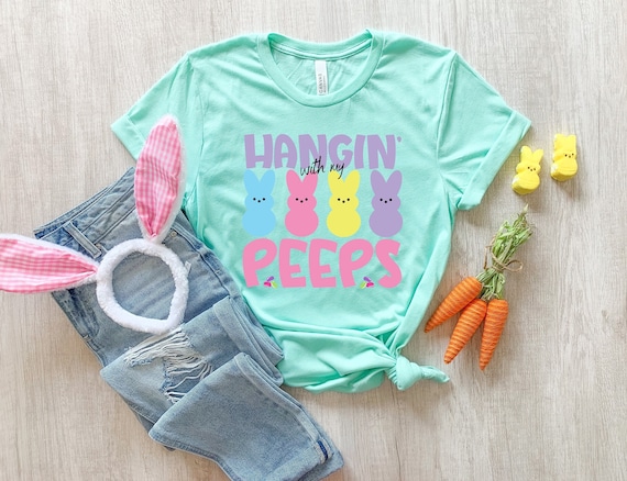 Hanging With My Peeps Shirt, Easter Day Shirt, Easter Bunny Shirt, Cute Easter Shirt, Kids Easter Shirt, Easter Family Shirt, Happy Easter