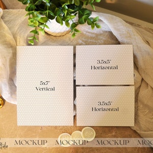 Neutrale Hochzeitseinladung Mockup Paket, Minimal Boho Mockup, Digital Download, 3.5 x 5 5x7 Karten Mock Up, Smart Objekt