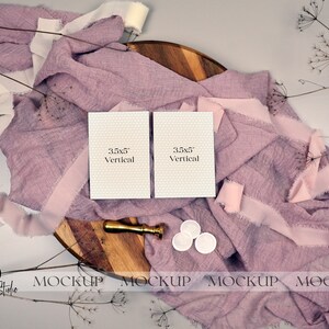 Neutral RSVP Card Mockup, Pink Minimal Boho Mockup, RSVP Mock up, Enclosure Mockup, Digital Download, 3.5x5 Card Mock Up, Smart Object