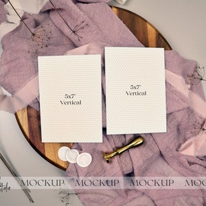 Neutral Wedding Invitation Mockup, Pink Minimal Boho Mockup, Digital Download, Card Mock Up, Stationary Mockup, Invite Mock Up, Smart Object