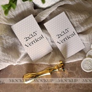 Neutraler Name Tischkarten Mockup, Minimal Boho Mockup, Visitenkarte Mockup, Digital Download, 3.5 x 2 Name Card MockUp, Smart Objekt