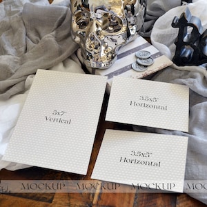 Halloween-Einladung Mockup-Set, Schädel-Mockup, gruseliges Mockup, digitaler Download, Karten-Mockup, stationärer Mockup, Lade Mockup, Smart-Objekt