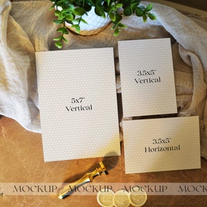 Neutrale Hochzeitseinladung Mockup Paket, Minimal Boho Mockup, Digital Download, 3.5 x 5 5x7 Karten Mock Up, Smart Objekt