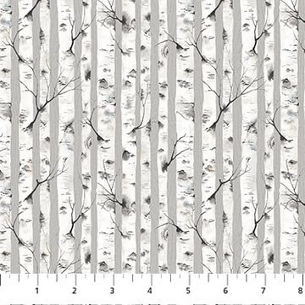 Woodland Adventures by Northcott,  Birch Trees 100% cotton fabric 25268-94