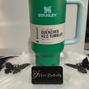 Stanley Style Glow Blue/Green Sublimation Car Tumbler-Matt's White Glow Green