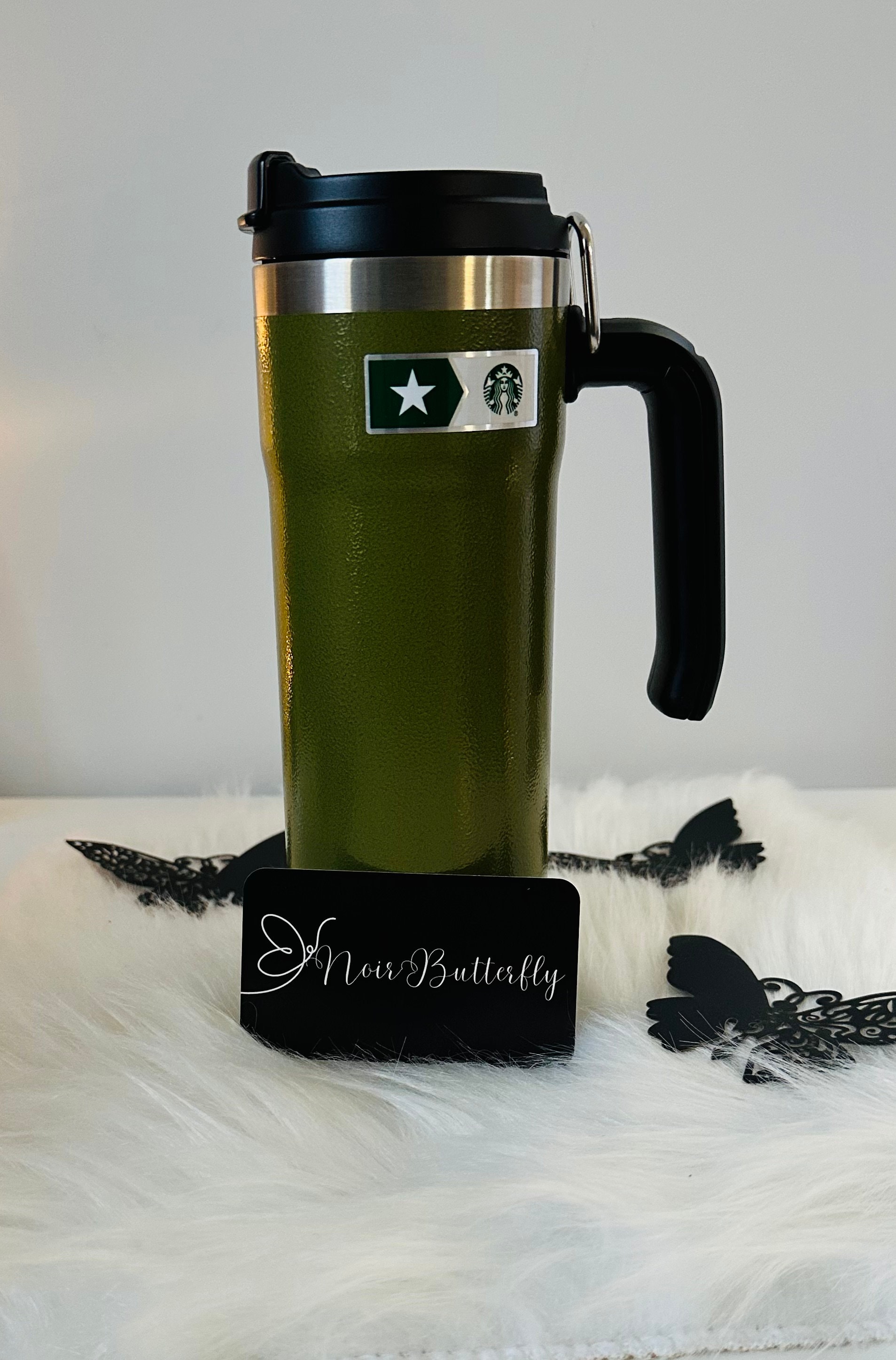 NEW Stanley Green Starbucks Military Commitment Metal 20 Fl. Oz Travel Mug
