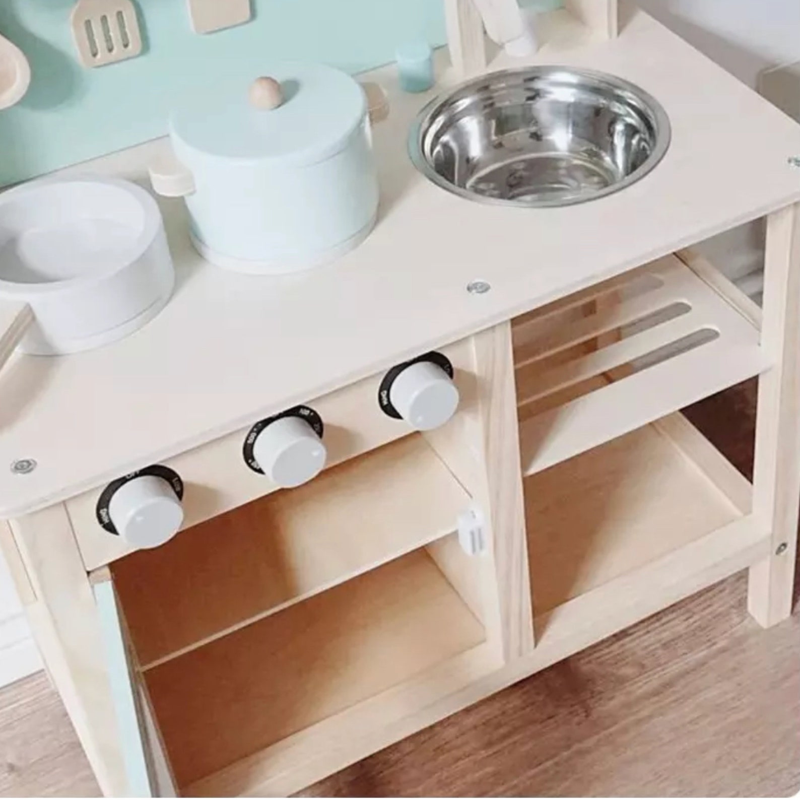 Montessori Wooden Playset Wooden Toy Kitchen Set Wooden Play Etsy