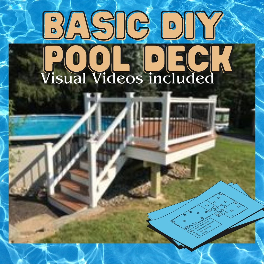Diy INTEX Above Ground Pool Deck Plan, How to Build a Pool Deck, Pool