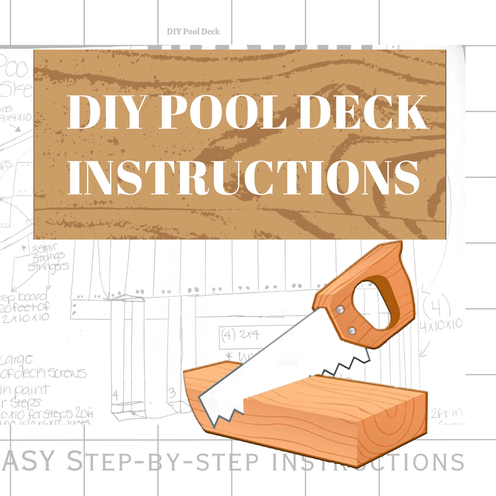 Diy INTEX Above Ground Pool Deck Plan, How to Build a Pool Deck, Pool