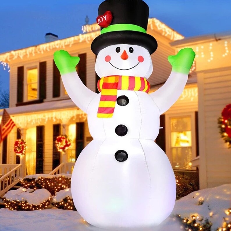 7 FT Frosty the Snowman Outdoor Yard Inflatable Blow up Etsy