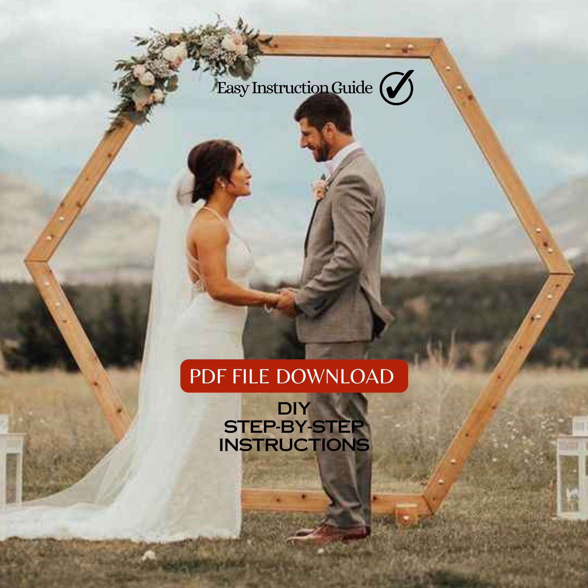 Hexagon Wedding Arbor DIY Plans PDF, Arch Build Instructions Etsy