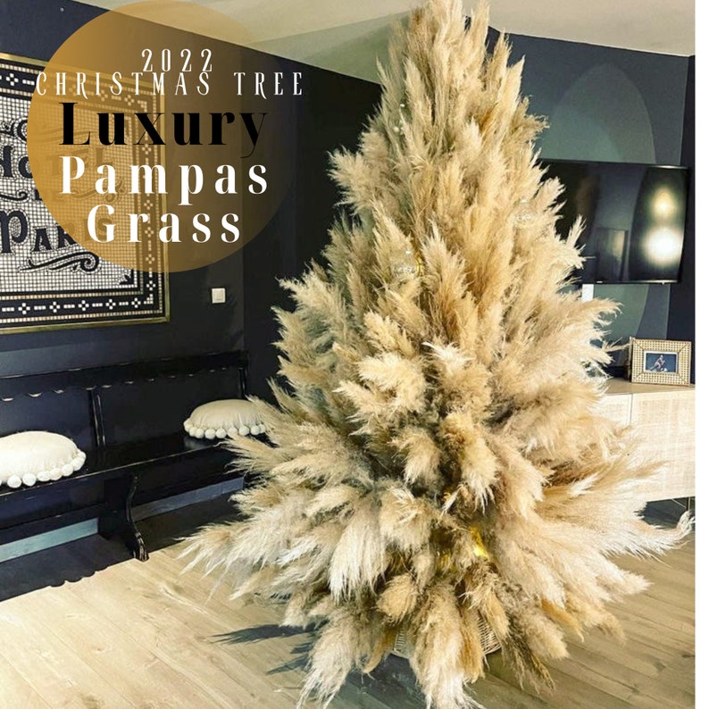 7ft Pampas Christmas Tree Fluffy Pampas Edition Etsy