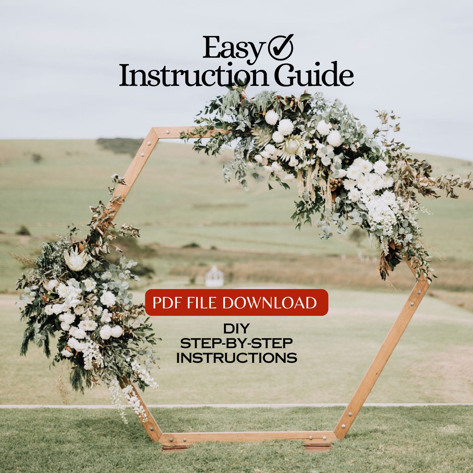 Hexagon Wedding Arbor DIY Plans PDF, Arch Build Instructions Etsy