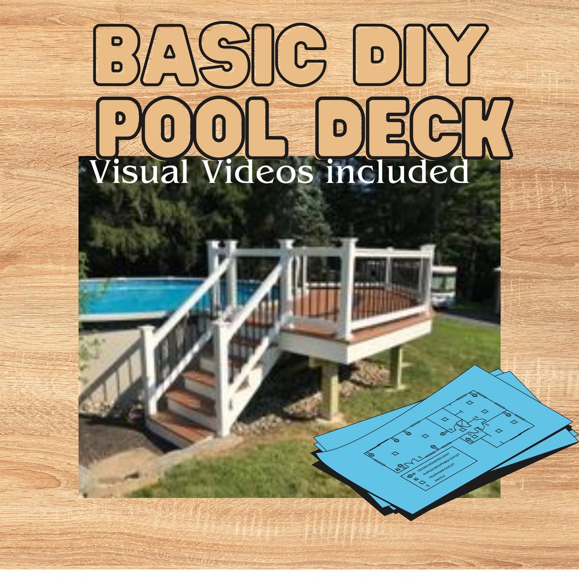 Diy INTEX Above Ground Pool Deck Plan, How to Build a Pool Deck, Pool