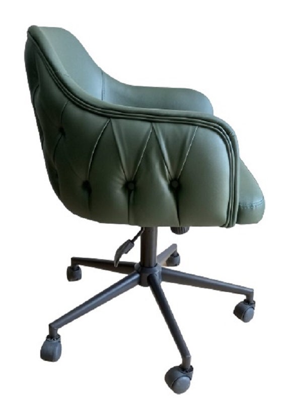 Juego de 8 sillas de comedor modernas tapizadas de cuero sintético de lujo,  sillas de tocador con respaldo ovalado y patas de acero inoxidable para