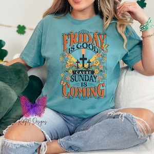 Good Friday Easter Sunday Christian Faith Inspirational | Ready To Press Heat Transfer | Church Bible Verse DTF | Direct To Film