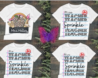 Back To School Teacher DTF Transfer | Teacher Personalized Shirt Transfer | Teacher Design Gift