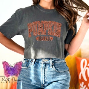 Pumpkin Spice Autumn Fall Vibes DTF Transfer | Women&#39;s Pumpkin Patch DTF for Shirt | Iron On Transfer | Direct To Fabric Shirt Transfer