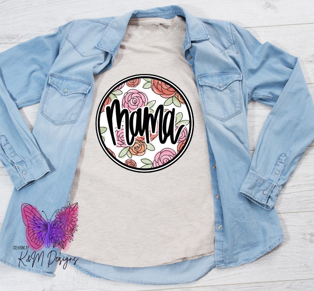 Floral Mama DTF | READY to PRESS | Shirt Transfer | Matching Family ...