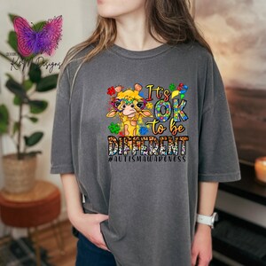 It&#39;s Ok To Be Different Autism DTF Print | Autism Support | Ready To Press Heat Transfer | Direct To Film